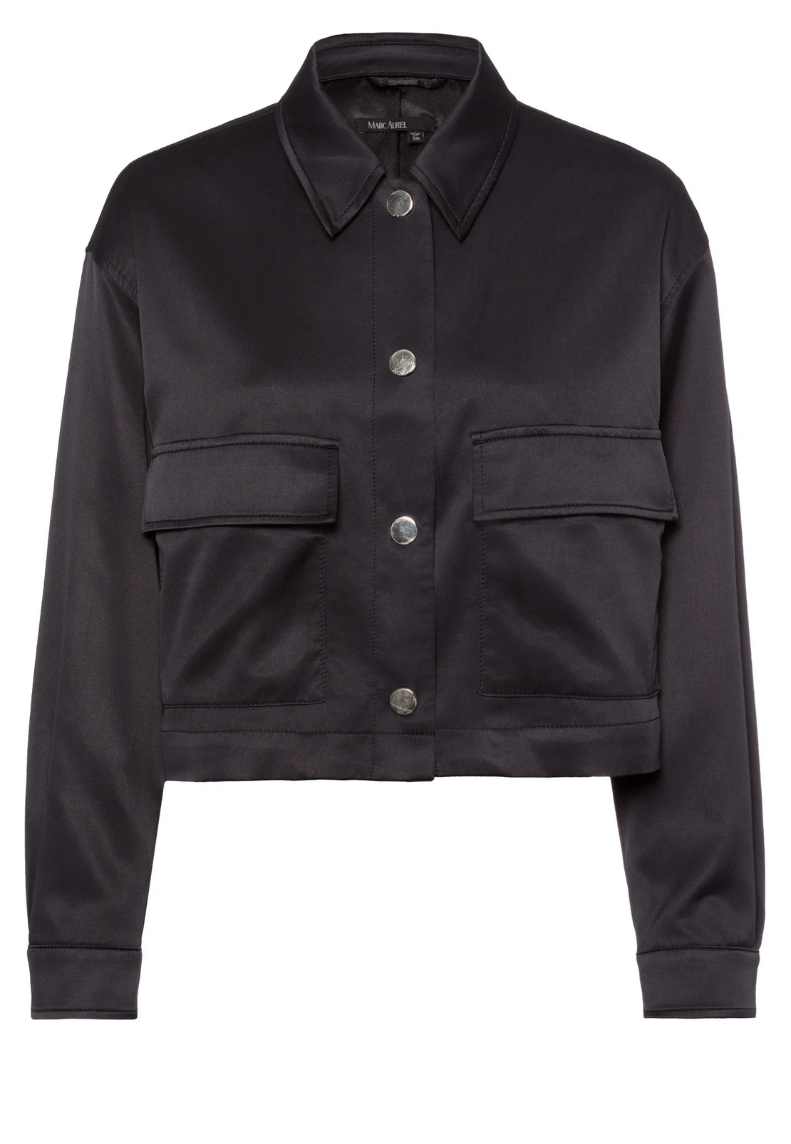 Jacket Satin mit aufgesetzten Taschen
