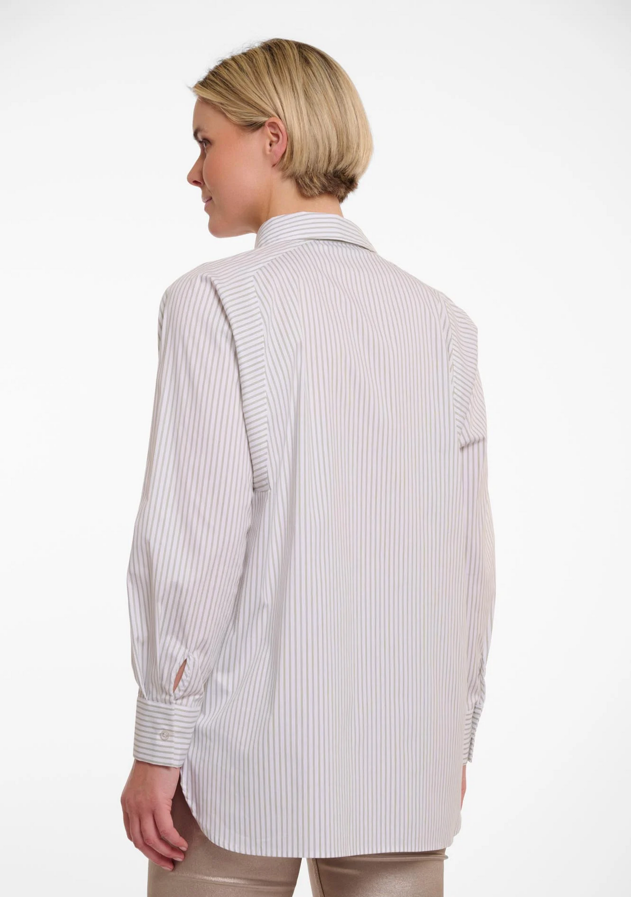 Bluse Meis mit grünen Streifen
