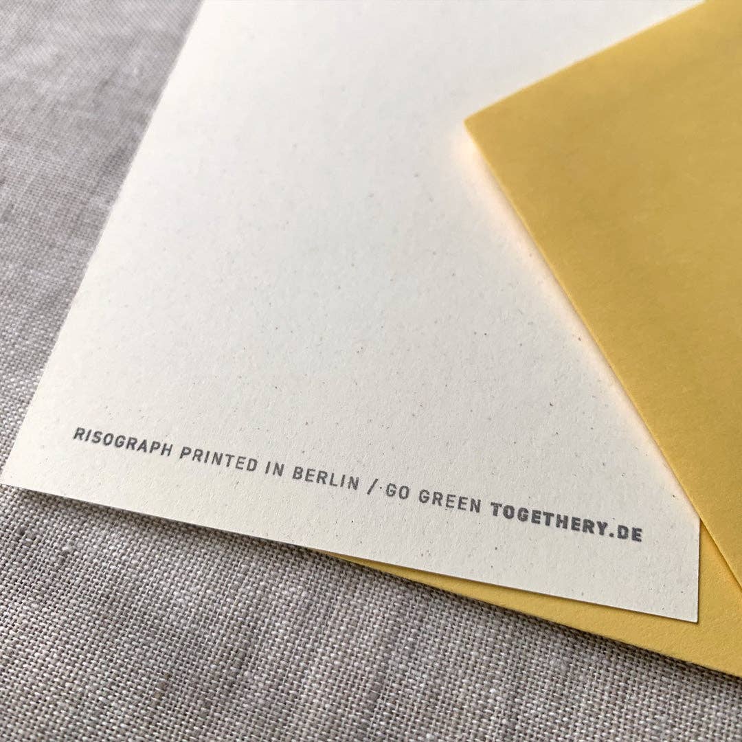 Frau mit Sonnenhut / Karte mit Umschlag / A7