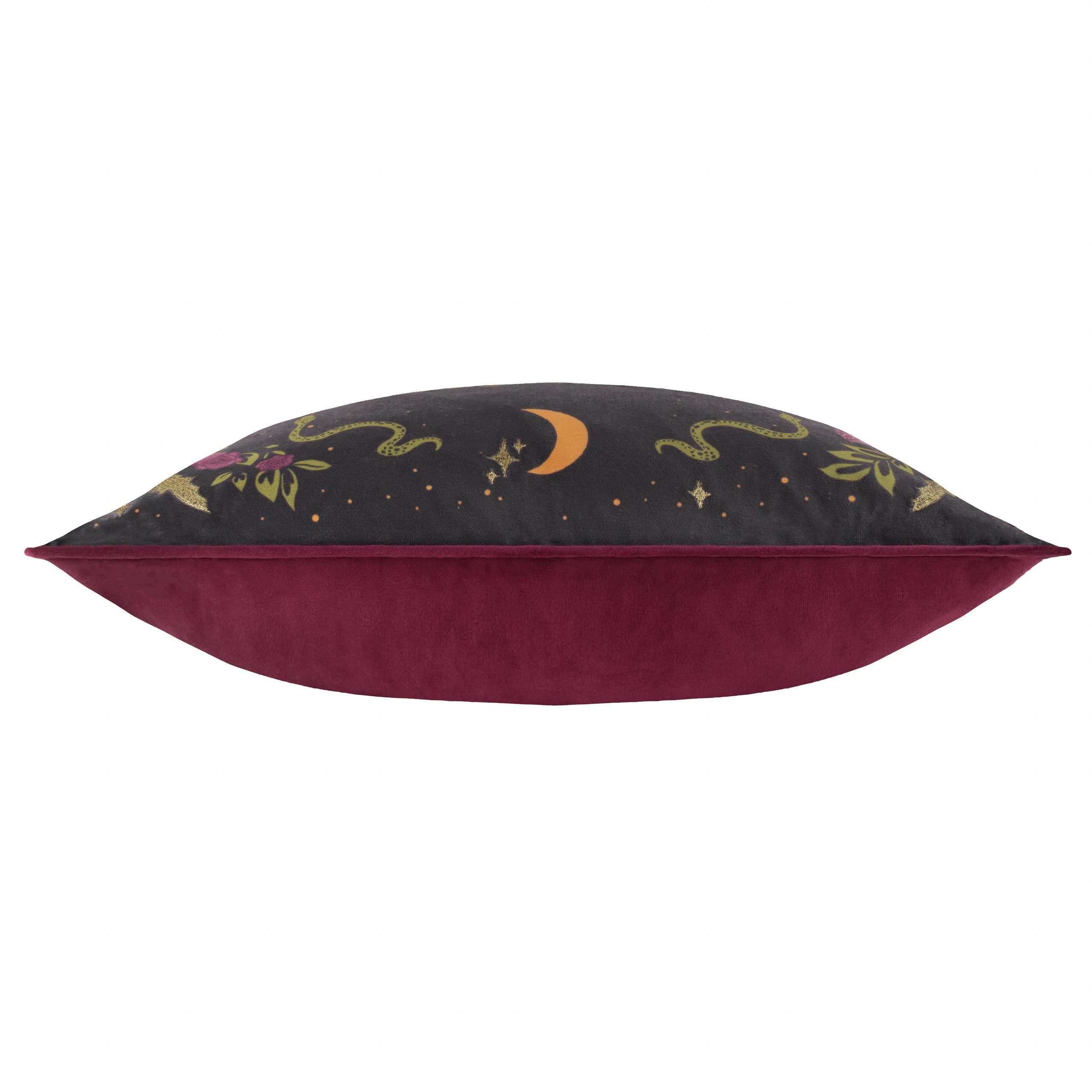 Besticktes Samtkissen Bad Witch