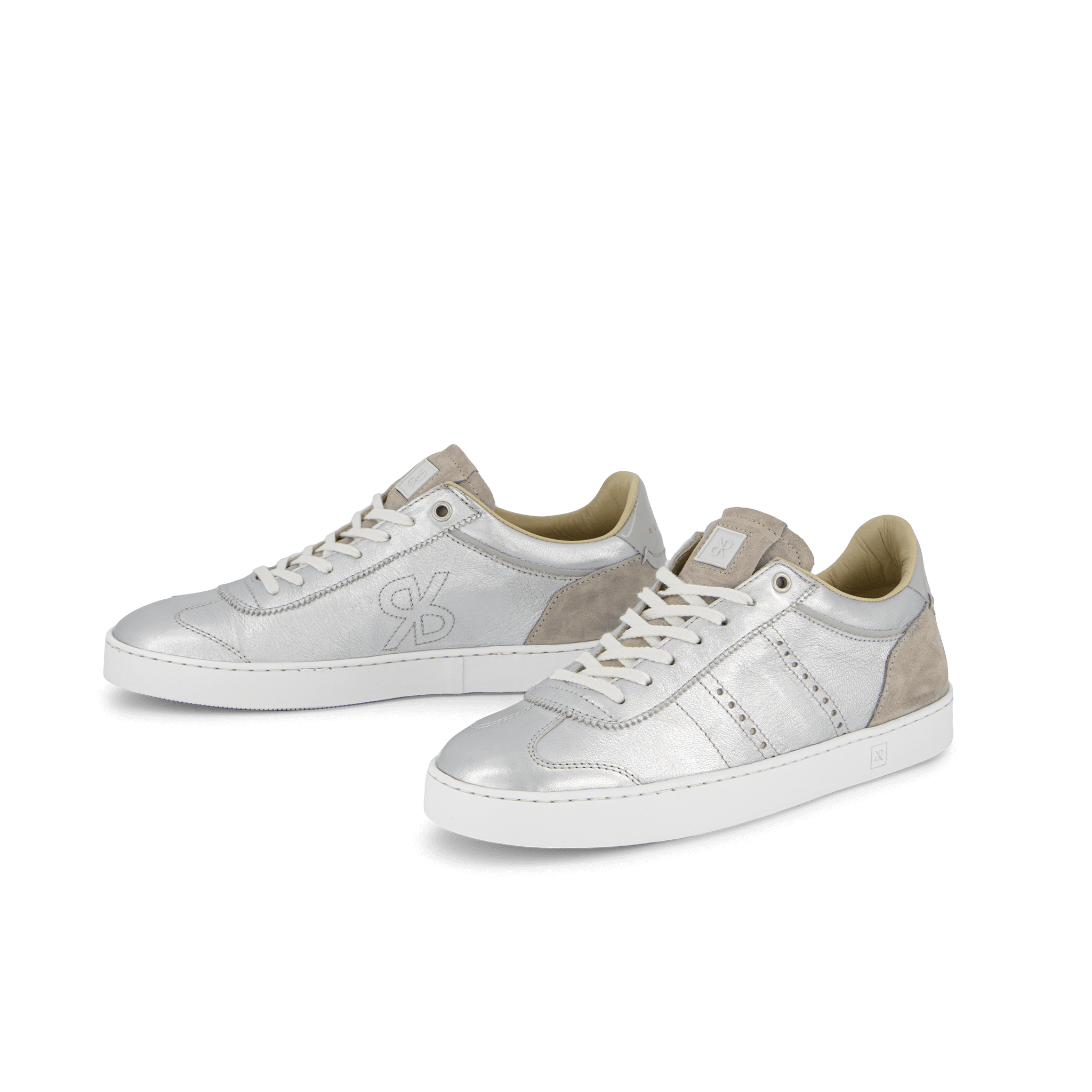 JUDY D Sneaker aus silbrigem Leder für Damen