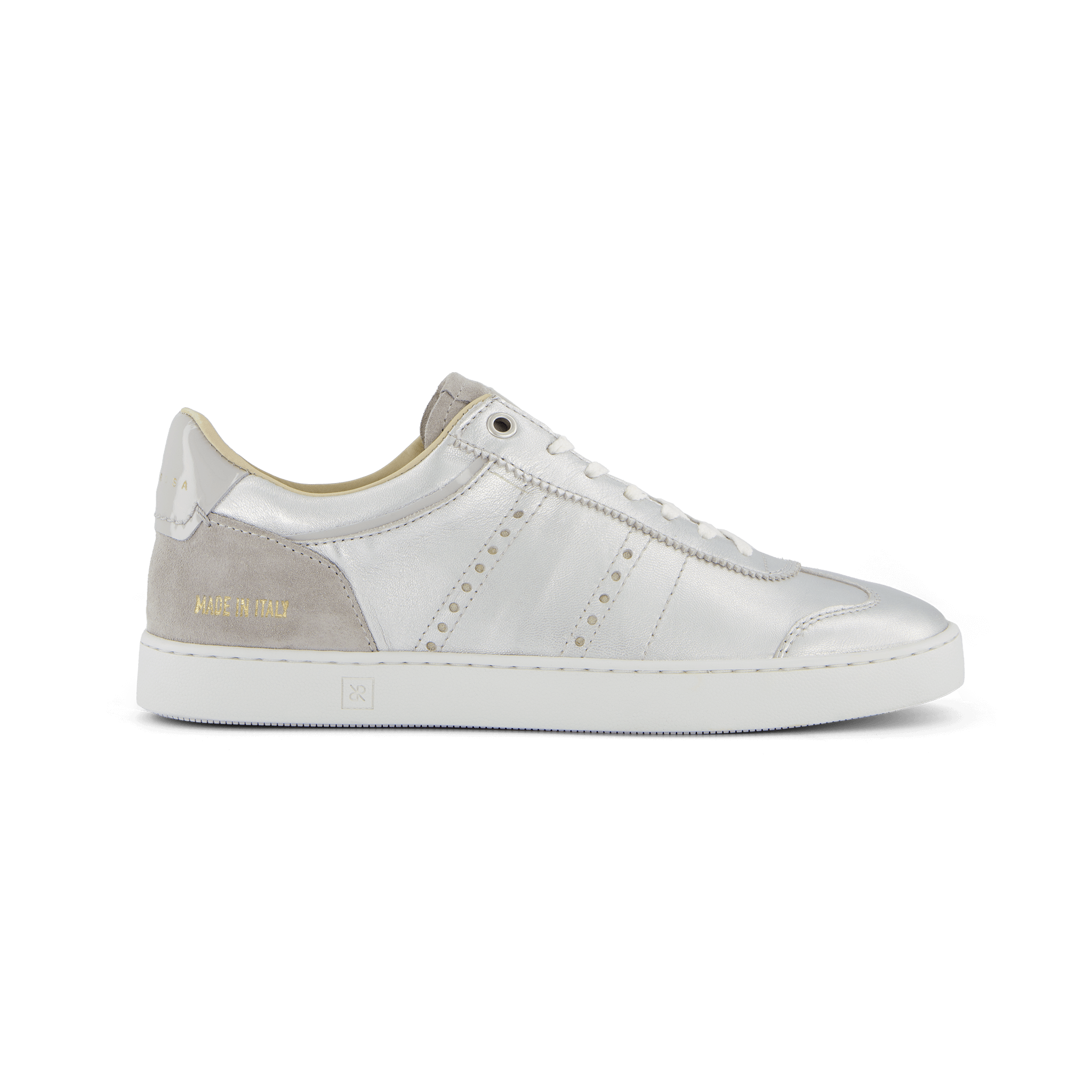 JUDY D Sneaker aus silbrigem Leder für Damen