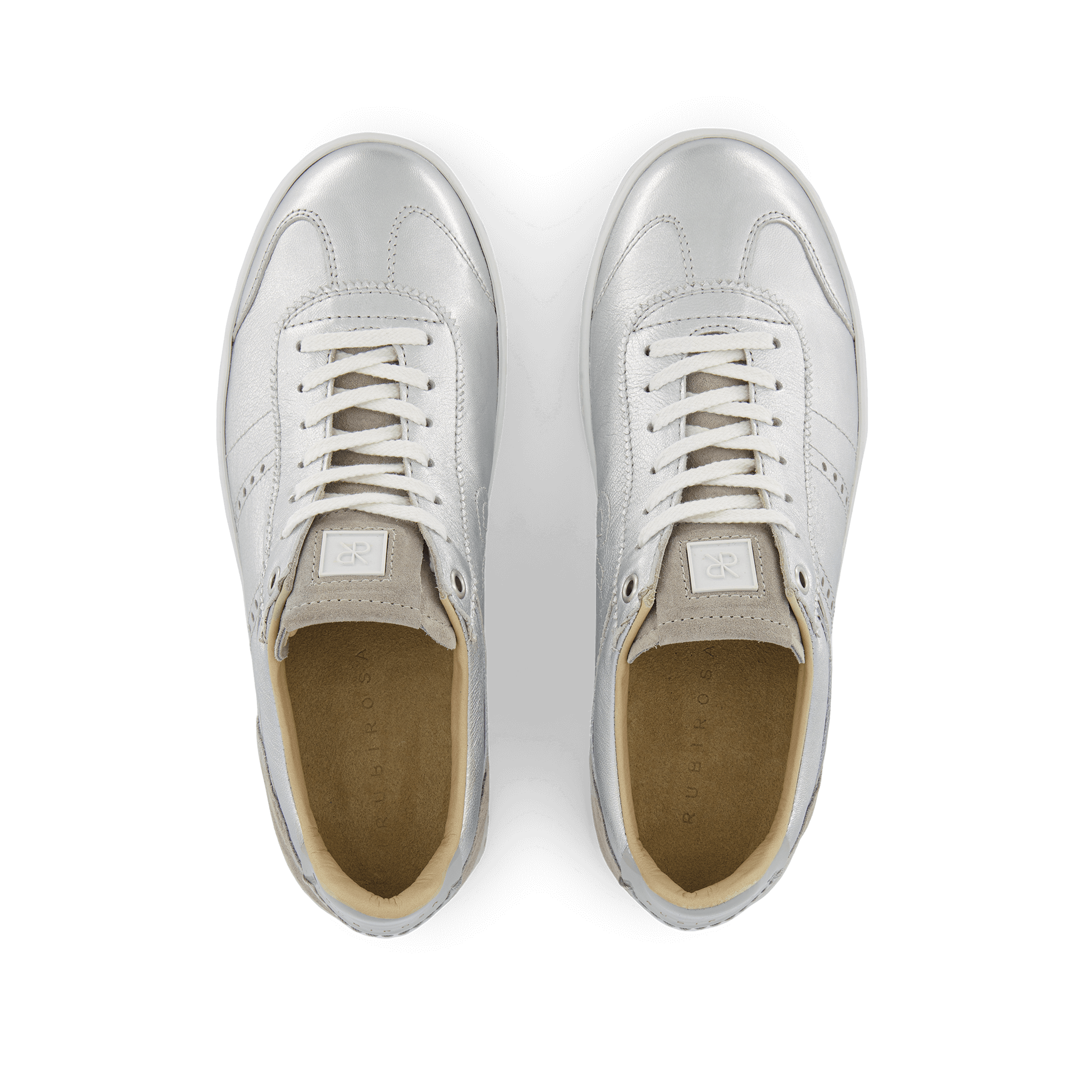 JUDY D Sneaker aus silbrigem Leder für Damen