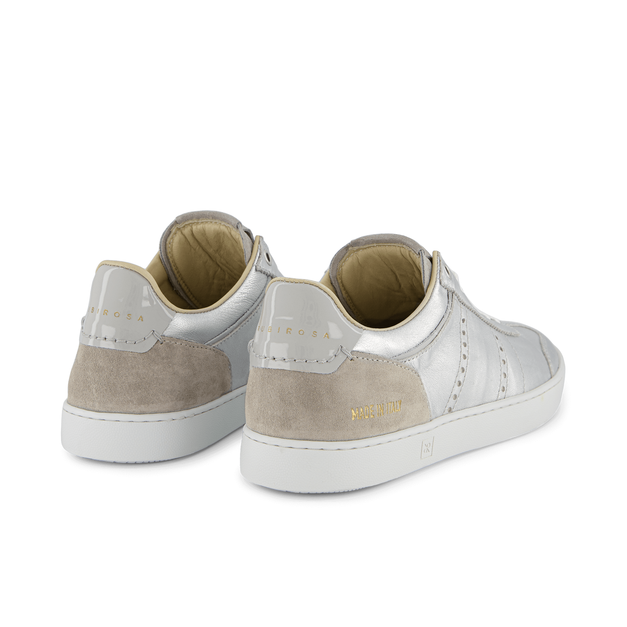 JUDY D Sneaker aus silbrigem Leder für Damen