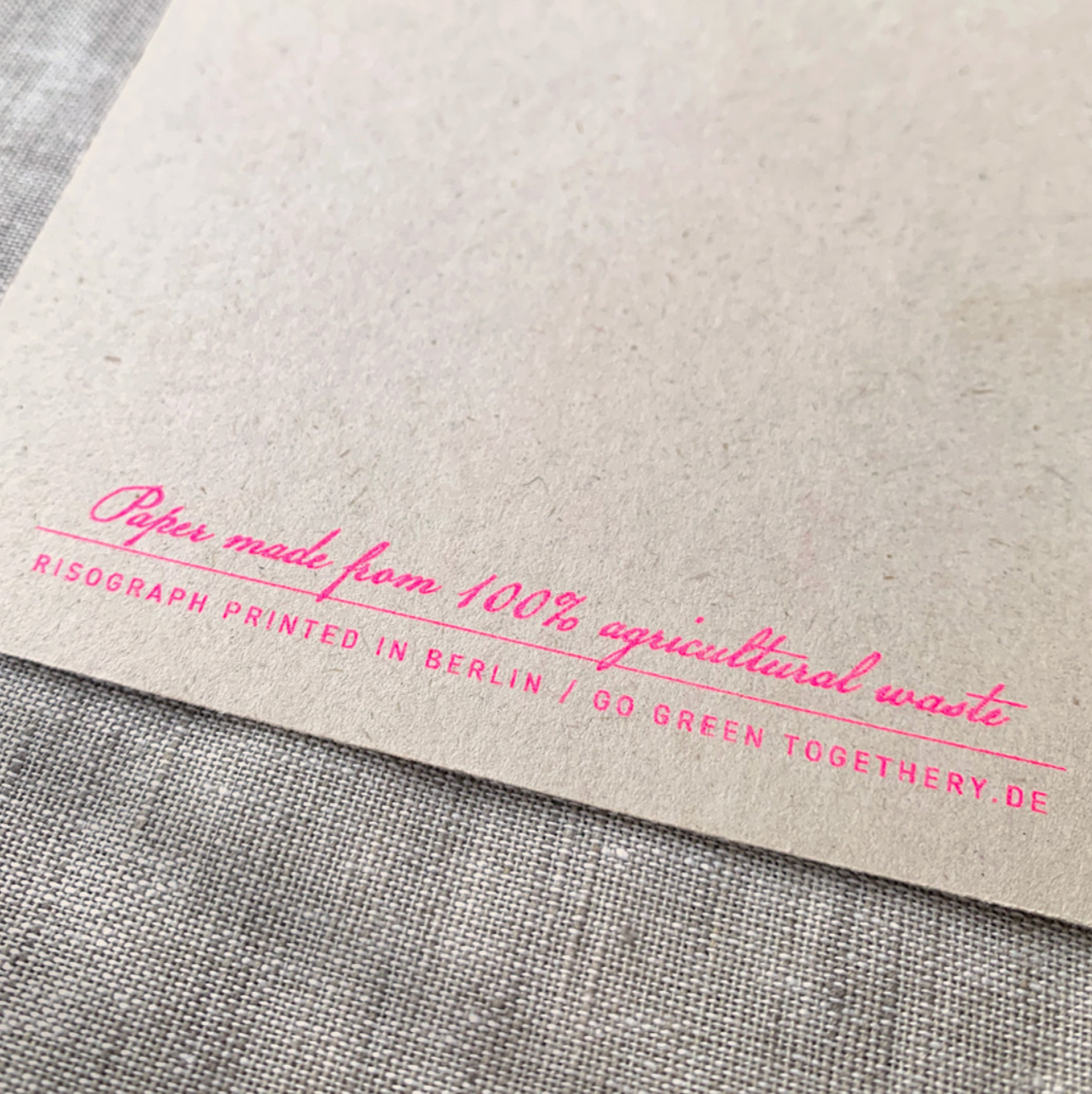 Postkarte / Champagner mit Blume / Ökopapier