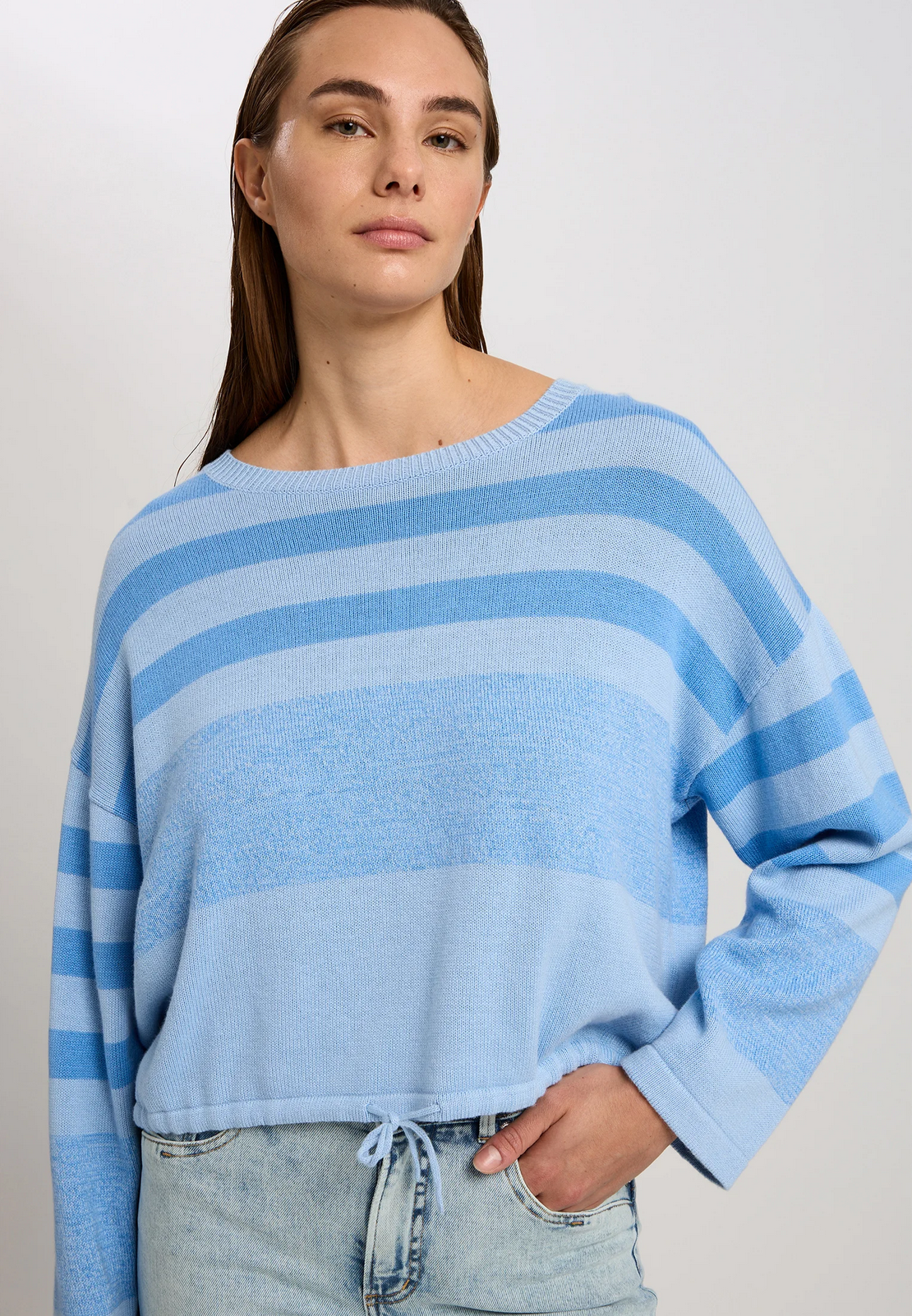 Pullover gestreift Blau