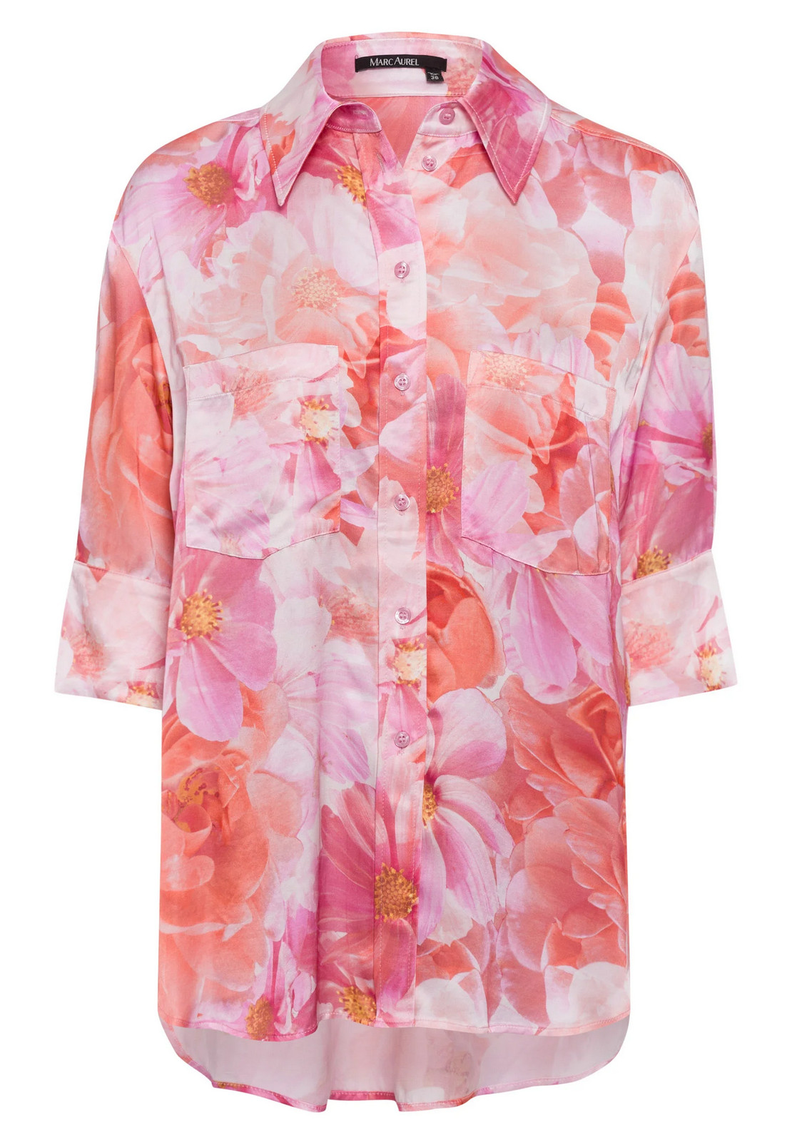 Oversize Hemd mit Blumendruck