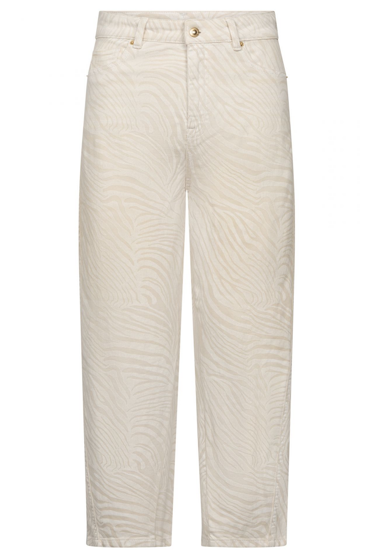 Hanni 7/8 Ecru Zebra Denim Foil