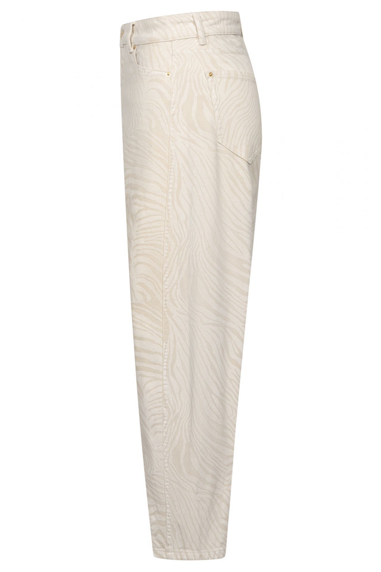 Hanni 7/8 Ecru Zebra Denim Foil