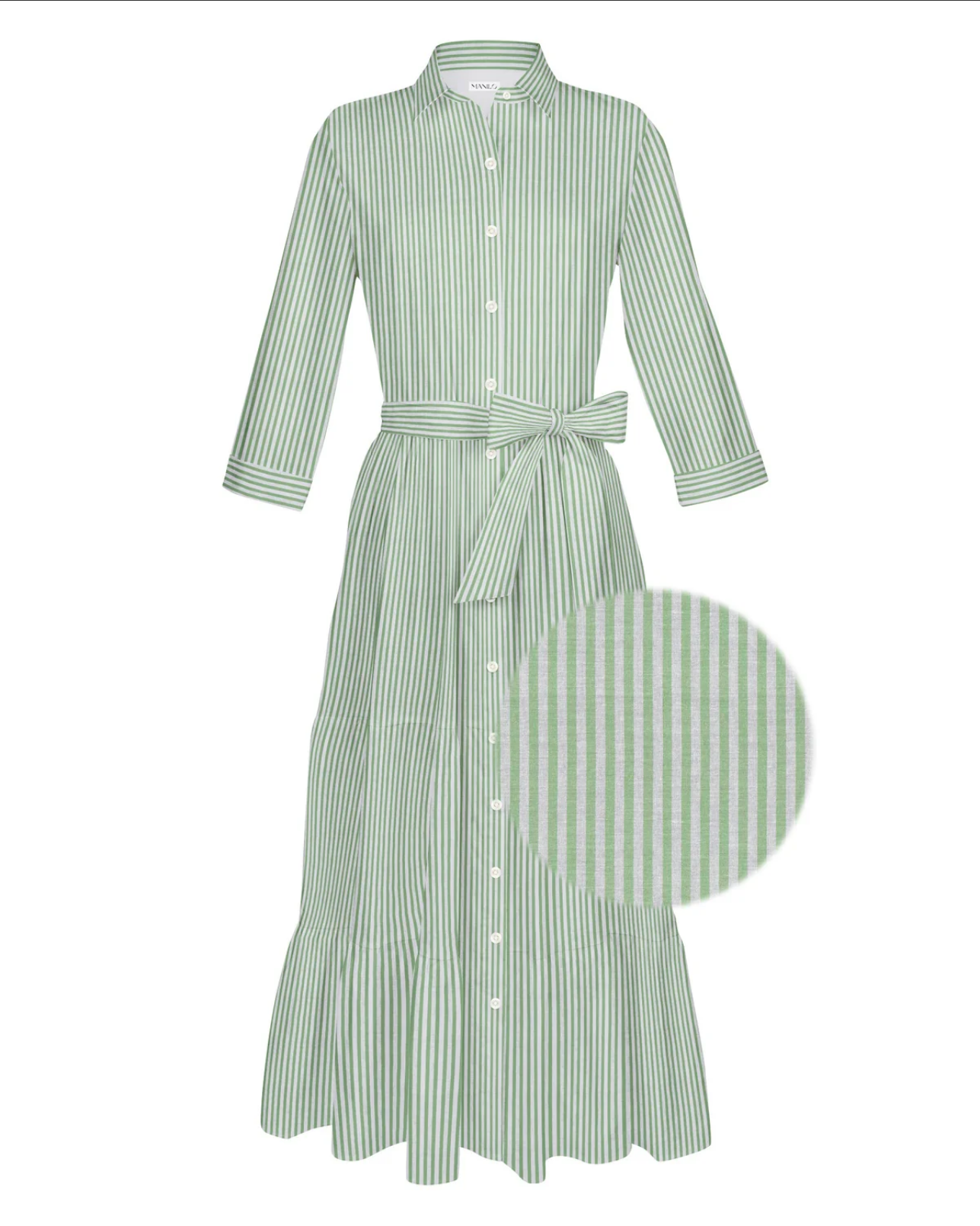 Kleid JADE Grün gestreift