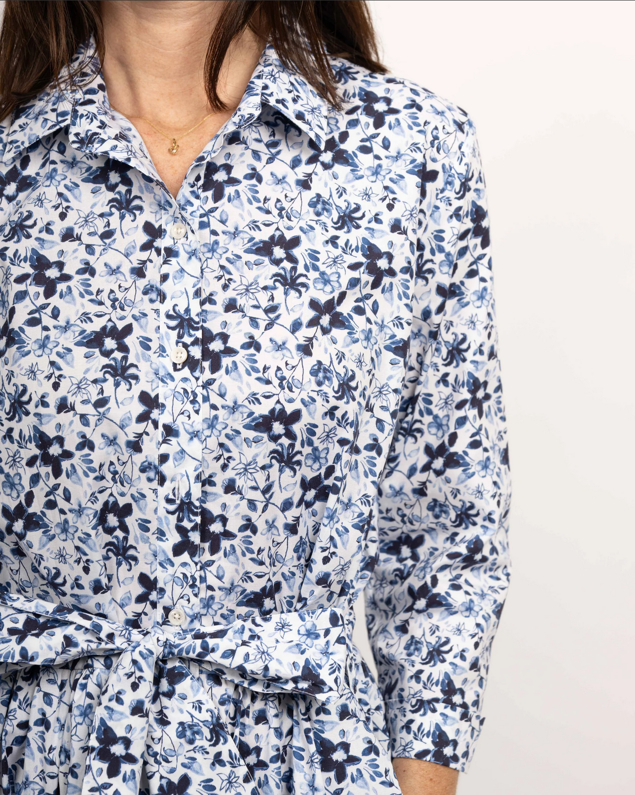 Kleid JADE Blaue Blüten