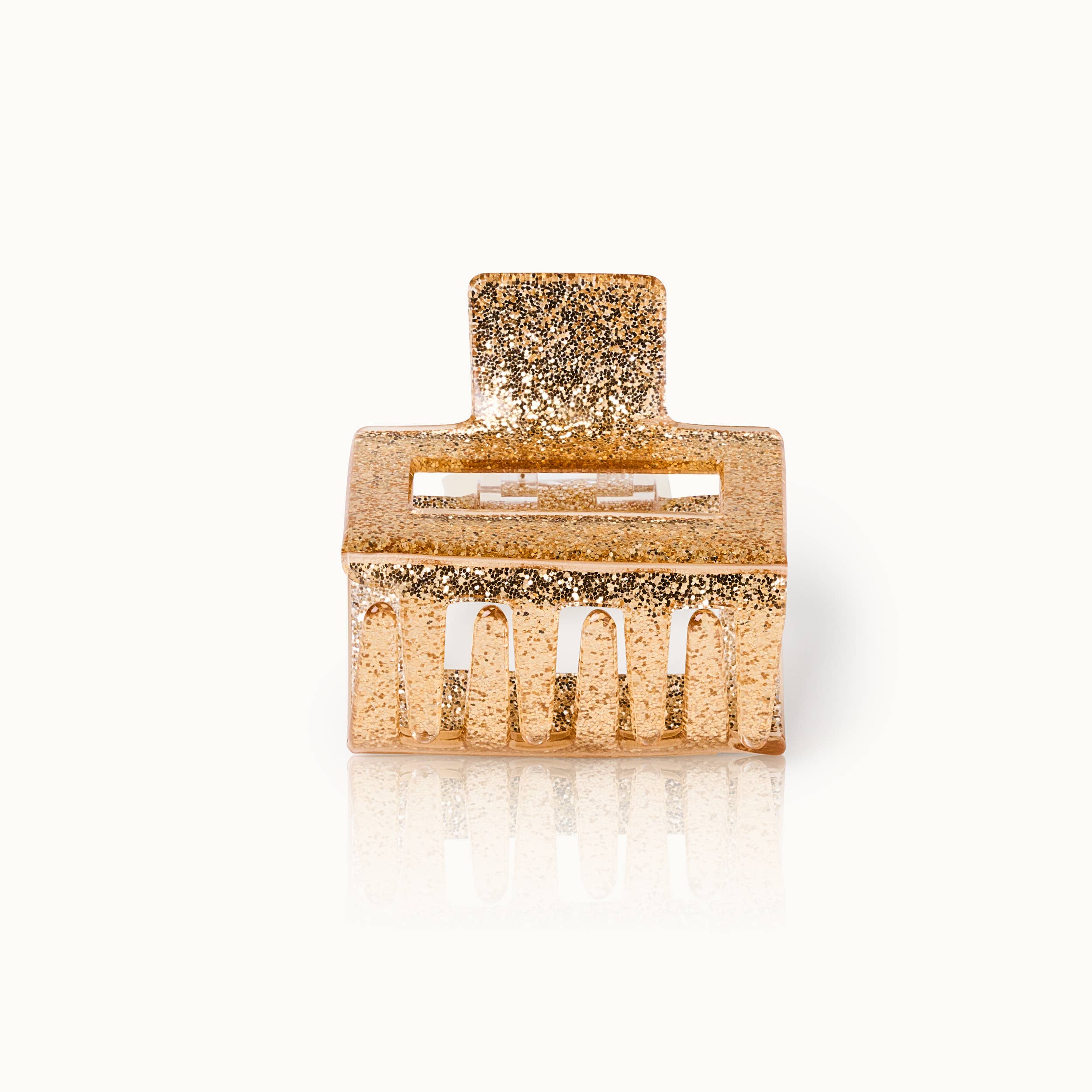 Haarspange Quadrat Gold Glitzer